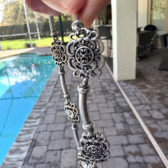 Brighton Swarovski Crystal Silver Necklace ~ Never Worn! - Picture 4 of 5